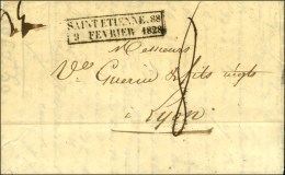 Cachet Encadré D'essai De Février 28 : SAINT ETIENNE 88 / 9 FEVRIER 1828. - SUP. - R. - Other & Unclassified