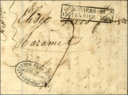Cachet Encadré D'essai De Février 28 : POITIERS 80 / 15 FEVRIER 1828. - SUP. - R. - Other & Unclassified