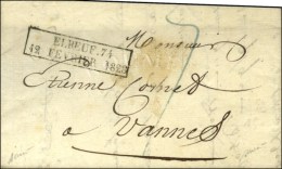 Cachet Encadré D'essai De Février 28 : ELBEUF 74 / 12 FEVRIER 1828. - SUP. - RR. - Sonstige & Ohne Zuordnung