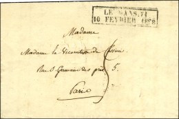 Cachet Encadré D'essai De Février 28 : LE MANS 71 / 10 FEVRIER 1828. - SUP. - R. - Sonstige & Ohne Zuordnung