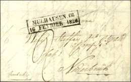 Cachet Encadré D'essai De Février 28 : MULHAUSEN 66 / 16 FEVRIER 1828. - SUP. - RR. - Andere & Zonder Classificatie