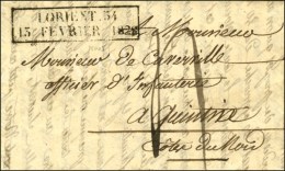 Cachet Encadré D'essai De Février 28 : LORIENT 54 / 15 FEVRIER 1828. - SUP. - RR. - Andere & Zonder Classificatie