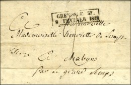 Cachet Encadré D'essai De Février 28 : GRENOBLE 37 / 8 FEVRIER 1828. - SUP. - R. - Other & Unclassified