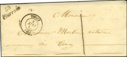 83 / Pourrain (20 Mm) Càd T 15 TOUCY (83) Sur Lettre Locale Taxée 1. 1853. - SUP. - R. - Autres & Non Classés