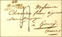 60 / Monceau / MONTMARTRE Sur Lettre Sans Texte Daté 1826. - SUP. - R. - Sonstige & Ohne Zuordnung