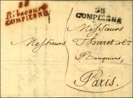 58 / Ribecourt / COMPIEGNE + 58 / COMPIEGNE Sur Lettre Avec Texte Daté 1825. - TB / SUP. - R. - Sonstige & Ohne Zuordnung