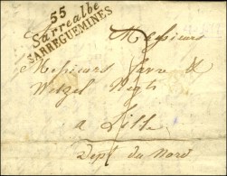55 / Sarrealbe / SARREGUEMINES Sur Lettre Avec Texte Daté 1819. - SUP. - R. - Sonstige & Ohne Zuordnung