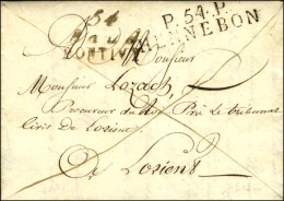 54 / Baud / PONTIVY + P. 54. P. / HENNEBON Sur Lettre Avec Texte Daté 1821. - SUP. - R. - Sonstige & Ohne Zuordnung