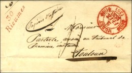 30 / Rieumes Rouge Càd T 11 MURET (30) Rouge Sur Papier D'affaires Daté 1838. - SUP. - Sonstige & Ohne Zuordnung