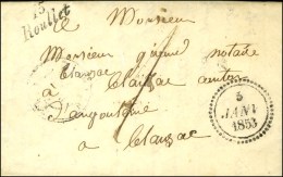 15 / Roullet Dateur B 1853 Sur Lettre Locale. - SUP. - Autres & Non Classés
