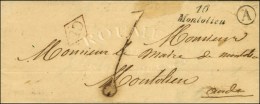 10 / Montolieu B. RUR. A '' Saillac '' + CD Rouge Sur Lettre Locale. 1851. - TB / SUP. - Andere & Zonder Classificatie