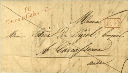 10 / Cuxac Cabardes Rouge + P.P. Rouge. 1841. - TB. - Other & Unclassified