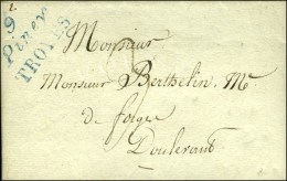 9 / Piney / TROYES Bleu Sur Lettre Pour Doulevant. 1823. - SUP. - Sonstige & Ohne Zuordnung