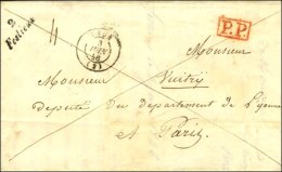 2 / Festieux + P.P. Rouge Càd T 15 LAON (2). 1846. - SUP. - Sonstige & Ohne Zuordnung
