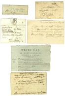 Lot De 6 Lettres Et Documents Concernant Les Prisons Sous La Révolution. - TB. - 1701-1800: Vorläufer XVIII