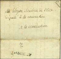 Lettre Avec Texte Rédigé Par P J D G Faure Adressée Au Citoyen Bourdon De L'Oise... - 1701-1800: Vorläufer XVIII