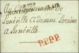 P. 72. P. / LA MONTAGNE DU BON AIR (NR De St Germain En Laye) Sur Lettre Sans Texte. - TB / SUP. - R. - 1701-1800: Vorläufer XVIII