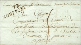 72 / MONFORT LB (nom Révolutionnaire De Montfort L'Amaury), Mention Manuscrite Comité De Surveillance... - 1701-1800: Vorläufer XVIII