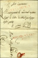 P. 61. P. / AUXY LA REUNION Rouge (NR D'Auxi Le Château) (marque Répétée Au Verso) Sur... - 1701-1800: Vorläufer XVIII
