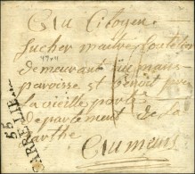 55 / SARRE-LIBRE (NR De Sarrelouis) Sur Lettre Avec Texte Daté 1793. - TB / SUP. - R. - 1701-1800: Vorläufer XVIII