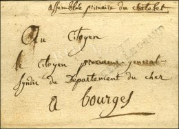 17 / TELL LE GRAND (à Sec) (NR De Châteaumeillant) Sur Lettre Sans Texte Pour Bourges Avec Mention Au... - 1701-1800: Vorläufer XVIII