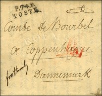 P. 74. P. / TOSTE Sur Lettre Avec Texte Pour Le Danemark. 1825. - SUP. - Sonstige & Ohne Zuordnung