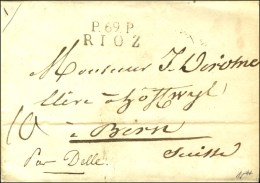 P. 69. P. / RIOZ Sur Lettre Pour La Suisse. 1827. - SUP. - Sonstige & Ohne Zuordnung