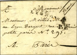 P.68.P. / LYON + '' Franc '' Sur Lettre Pour Paris. Au Recto, P.P. Fleur De Lys (Pothion N° 2715). 1792. - TB /... - Sonstige & Ohne Zuordnung