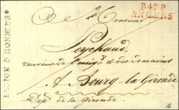 P. 47. P. / ANGERS Rouge + LEGION D'HONNEUR Sur Lettre En Franchise Pour Bourg La Gironde. 1807. - SUP. - Sonstige & Ohne Zuordnung