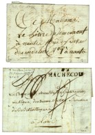 Lot De 2 Lettres De Machecoul : 42 / MACHECOU 1795 Et Idem Rouge 1805. - TB / SUP. - Other & Unclassified