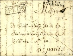 P. 42. P. / GUERANDE Sur Lettre Pour Paris. En Arrivée Cachet Encadré PS.PS. 1814. - SUP. - Other & Unclassified