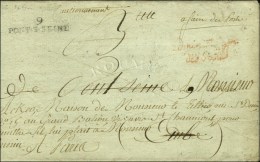 Franchise Manuscrite '' Affaires Des Postes '' Sur Lettre Adressée à Pont-sur-Seine... - Other & Unclassified