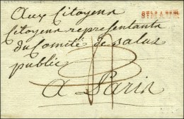 ST MAUR Rouge Sur Lettre Avec Texte Daté 1794 Adressée Aux Représentants Du Comité De... - 1701-1800: Vorläufer XVIII