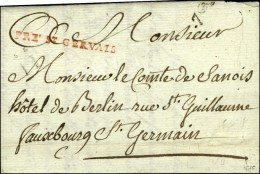 PRE ST GERVAIS Rouge Sur Lettre Avec Texte Daté 1789. - SUP. - RR. - 1701-1800: Vorläufer XVIII