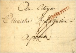 PIERREFITTE Rouge Sur Lettre Avec Texte Daté An 4. - TB / SUP. - R. - 1701-1800: Vorläufer XVIII