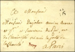 IVRY Rouge Sur Lettre Avec Texte Daté 1775. - SUP. - RR. - 1701-1800: Vorläufer XVIII