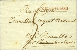 CHATILLON Rouge Sur Lettre Avec Texte Daté 1794. - SUP. - RR. - 1701-1800: Vorläufer XVIII