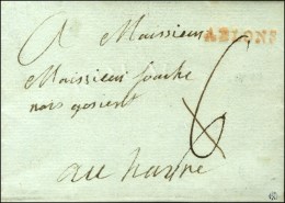 ABLONS Rouge Sur Lettre Avec Texte Daté 1792. - TB / SUP. - RR. - 1701-1800: Vorläufer XVIII