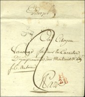 H / 28 Rouge Sur Lettre Avec Très Bon Texte Daté De La Prison '' à La Maison Duplessis... - 1701-1800: Vorläufer XVIII
