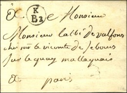K / B3 (L. N° 31) Sur Lettre Avec Texte Daté De St Mandé 1778. - SUP. - R. - 1701-1800: Vorläufer XVIII