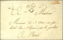 Lettre En Port Du Remise Au Bureau D Remplacé Par DE L'ORATOIRE Rouge (L. N° 14) Datée 1789. - TB... - 1701-1800: Vorläufer XVIII