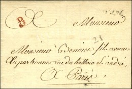 Lettre En Port Payé Remise à Un Boitier (L. N° 3 B) Datée De Paris 1774. - TB / SUP. - 1701-1800: Vorläufer XVIII
