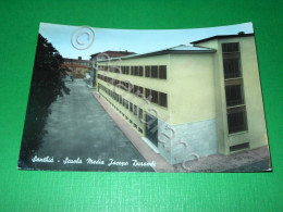 Delcampe - Cartolina Santhià - Scuola Media Jacopo Durandi 1957 - Vercelli