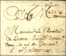'' Tremblade '' (L. N° 1) + MARENNES Sur Lettre Avec Texte Daté 1763. - TB. - RR. - 1701-1800: Vorläufer XVIII