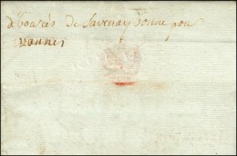 Nantes Sur Lettre Pour Vannes. Au Verso, '' Débourcés De Savenay Bonne Pour Vannes ''. 1788. (cote :... - 1701-1800: Vorläufer XVIII