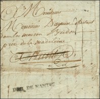 Lettre D'Angers Pour Nantes Réexpédiée à Dol. Au Verso, DEB. DE NANTES (L N° 12).... - 1701-1800: Vorläufer XVIII