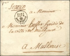 PORT / PAYÉ / DHUNINGUE Sur Enveloppe Sans Texte Datée 1782. Au Verso, Beau Cachet De Cire. - SUP. -... - 1701-1800: Vorläufer XVIII