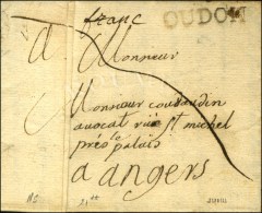 OUDON + '' Franc '' (non Signalé) Sur Lettre Avec Pliage Et Texte Non Daté. - TB / SUP. - R. - 1701-1800: Vorläufer XVIII