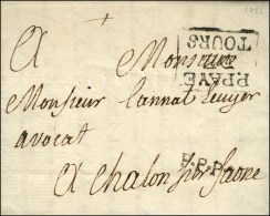 P. PAYE / DE / TOURS Sur Lettre Avec Texte Pour Chalon-s-Saône. 1783. - SUP. - R. - 1701-1800: Precursors XVIII
