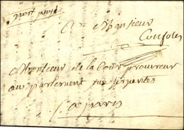 '' Confolen '' '' Port Payé '' (L. N° 2) Sur Lettre Avec Texte Daté 1759. - TB / SUP. - R. - 1701-1800: Precursors XVIII